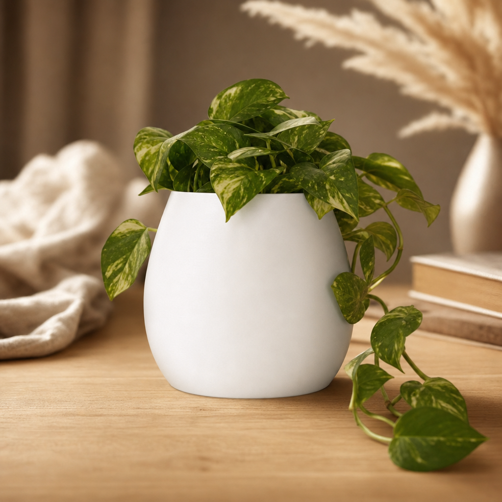 Vaso Cachepô Decorativo Branco para Plantas