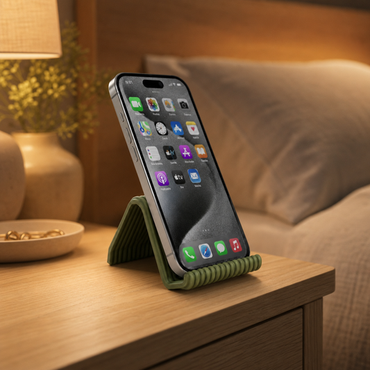 Suporte Universal de Mesa para Celular Canelado Verde