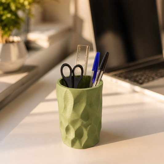 Organizador de Mesa Porta Lápis e Canetas Multiuso Verde