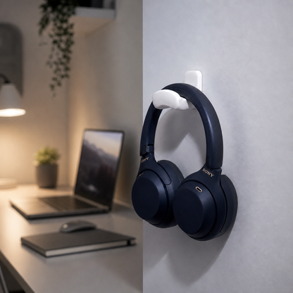 Suporte de Parede para Headset Gamer  Fone de Ouvido Branco