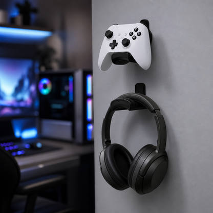 Suporte de Parede para Headset Gamer Fone de Ouvido Preto
