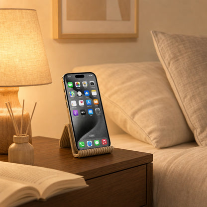 Suporte Universal de Mesa para Celular Canelado Bege