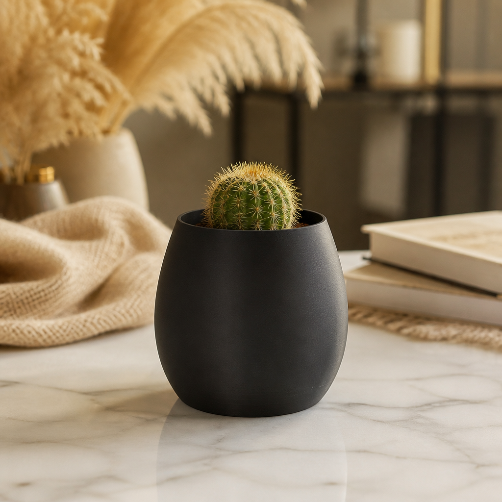 Vaso Cachepô Decorativo Preto para Plantas